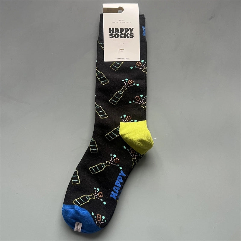 Women’s Vacation Minimalist Polka Dots Cotton Crew Socks A Pair