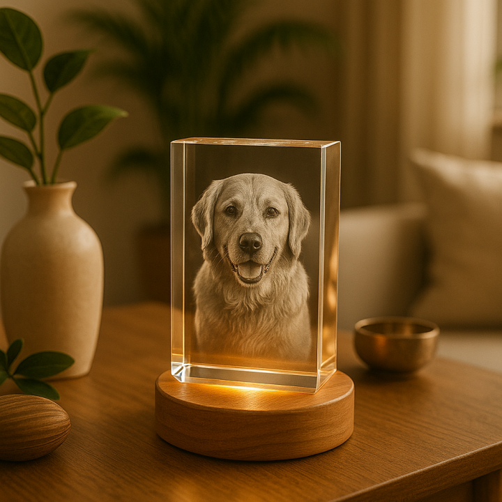 Custom 3D Crystal Photo – Personalized K9 Optical Crystal with 3D Inside Laser Engraving Gift