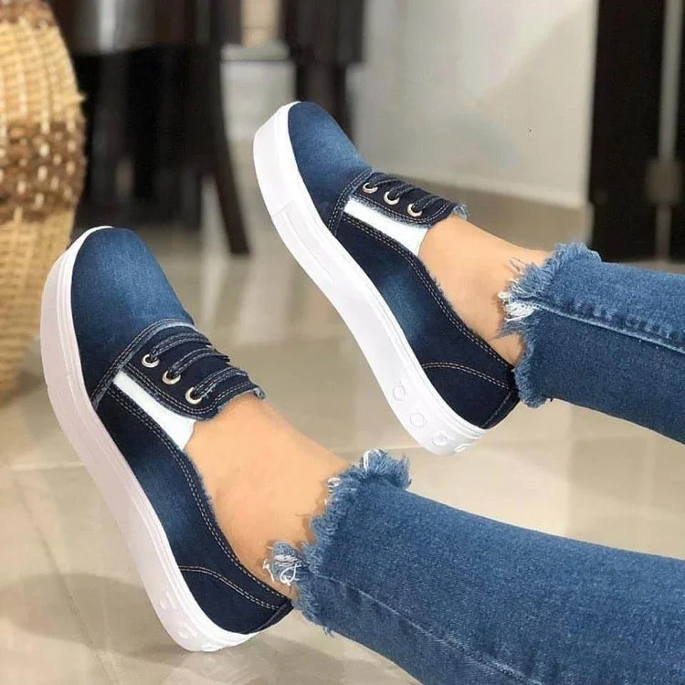 Casual Women's Denim Shoes Loafers