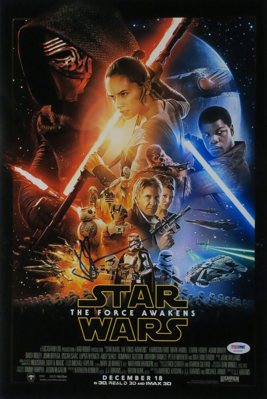 JJ Abrams Signed Star Wars Authentic Autographed 12x18 Photo Poster painting PSA/DNA #AA33939