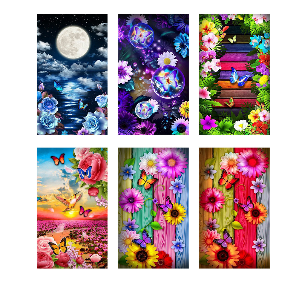 

Butterfly with Flower - Round Drill Diamond Painting - 40*70CM (Big Size), 04, 501 Original