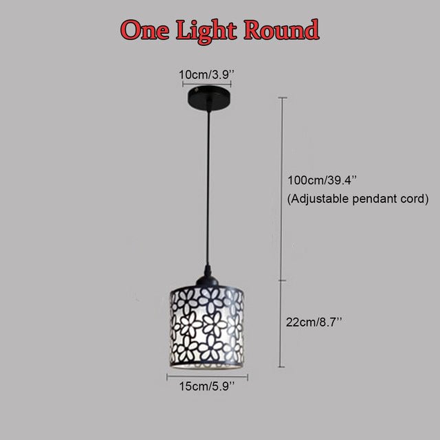 Modern Nordic Pendant Lights Fixtures iron Hollow Out Chandelier Pendant Lamp Home Decoration for Dining Room Bedroom Shop Bar