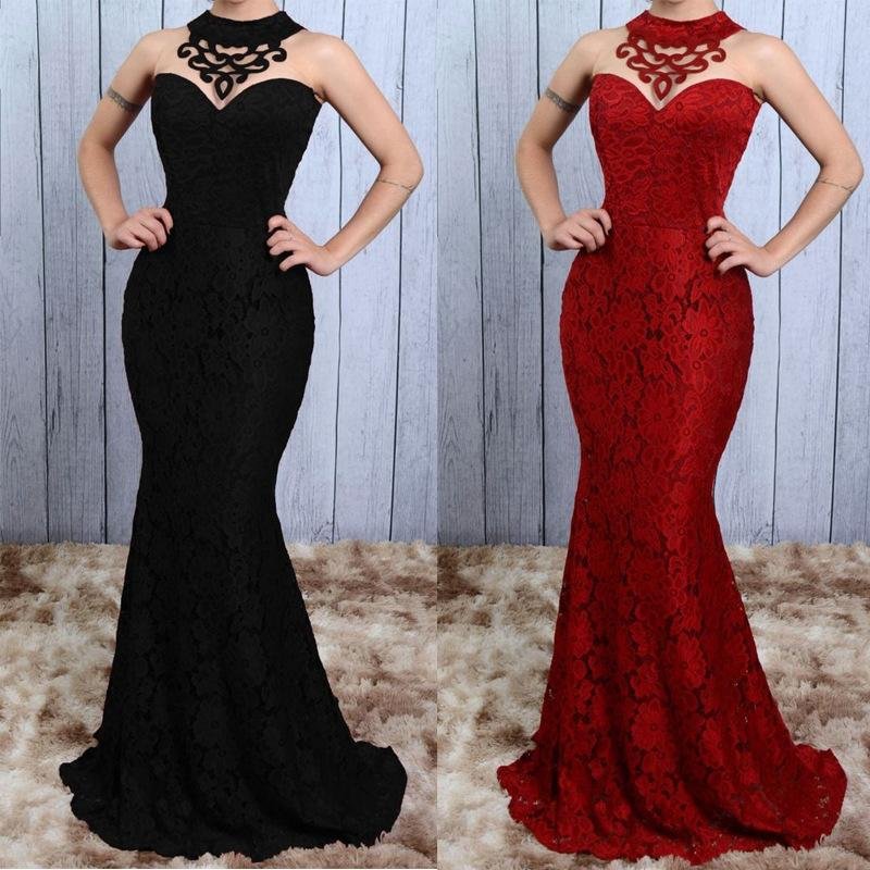 Slim sleeveless sexy long evening dress-zachics