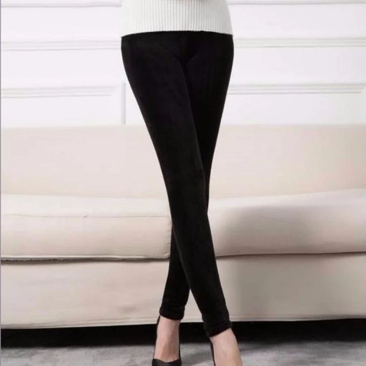 CHRLEISURE Fashion Warm Leggings Women Autumn Winter Elastic Thick Double Sided Cashmere Leggings Femme Warmth Home Trousers