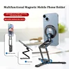 NEEWER Aka Mobile Phone Clamp Tripod Multi-Function Folding Mobile Phone Clamp Telescopic Adjustment Portable Pan-Tilt Clamp Horizontal and Vertical Shooting Mobile Phone Bracket Cold Shoe Expansion Microphone Fill Light Accessories
