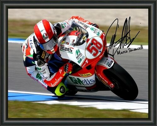 MARCO SIMONCELLI - MOTOGP - A4 SIGNED AUTOGRAPHED Photo Poster painting POSTER -  POSTAGE