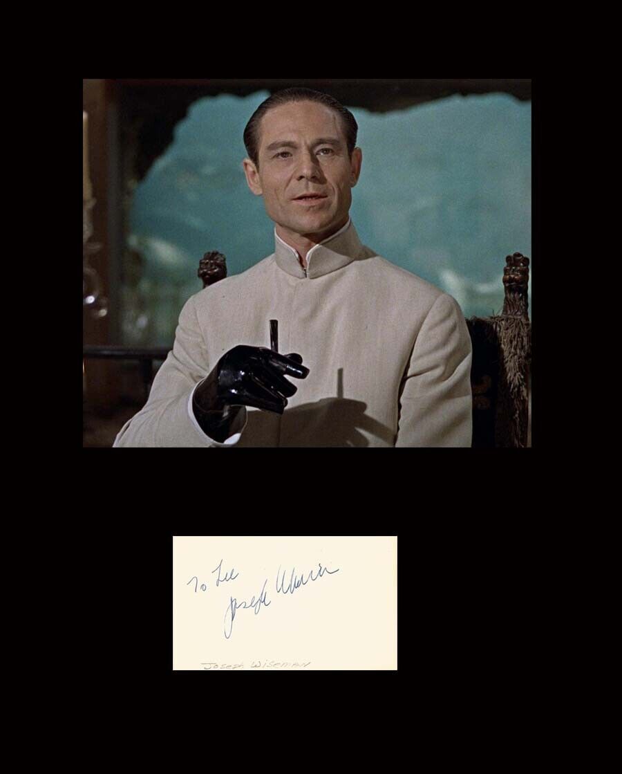 JOSEPH WISEMAN (+) 007 JAMES BOND VINTAGE SIGNED AUTOGRAPH AS DR. NO in DR. NO