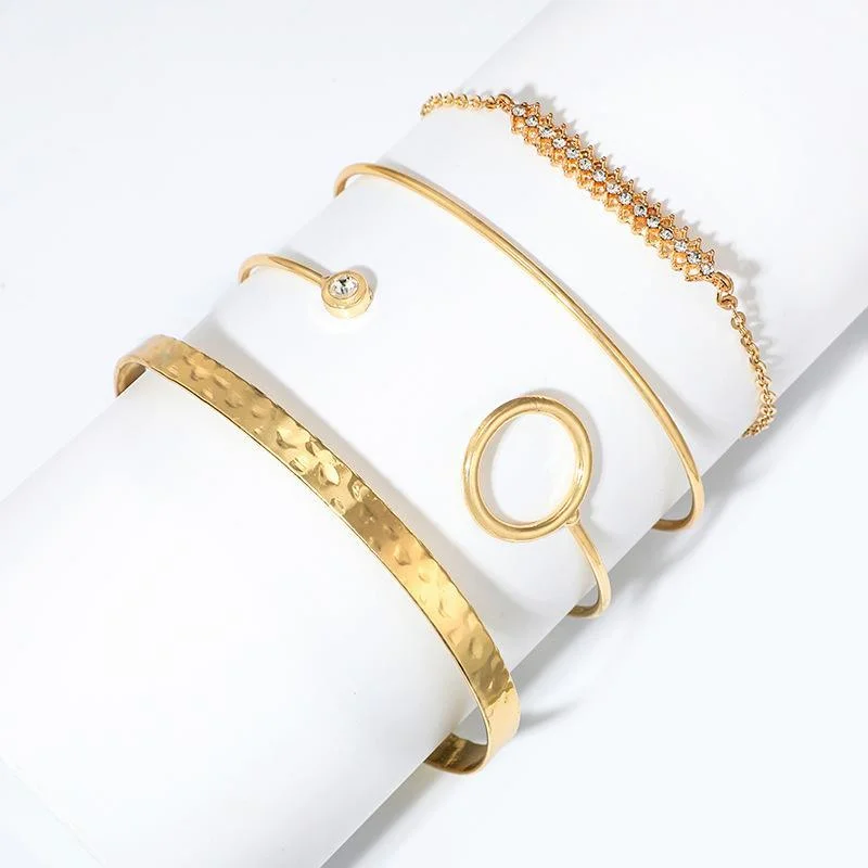 Women plus size clothing 4 Piece Irregularly Adjustable Bracelet Wholesale Cheap Jewelry-Nordswear