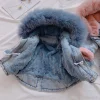 Kid Baby Girl Winter Denim Jacket Denim Coat