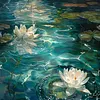 River Lotus-14CT Stamped Cross Stitch 40*40cm tapestrymarket