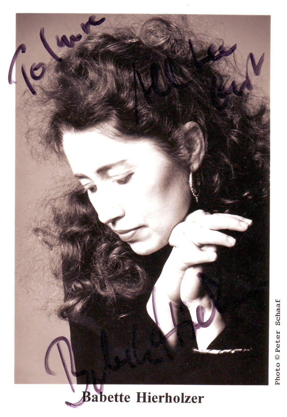 Babette Hierholzer (12x18 cm) Original Autographed Photo Poster painting