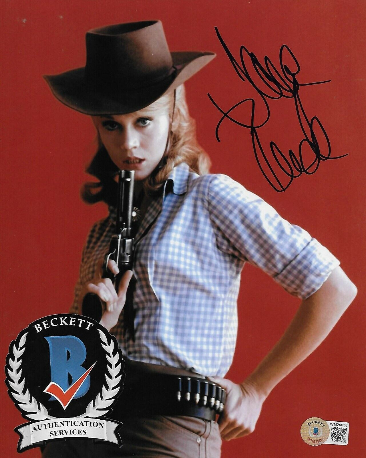 Jane Fonda Cat Ballou Original Signed 8X10 Photo Poster painting w/Beckett COA