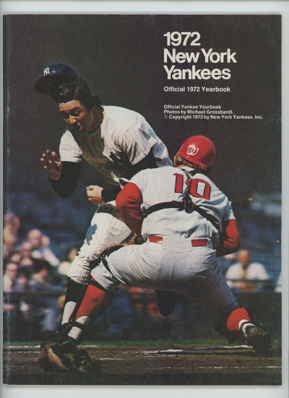 1972 New York Yankees Official Yearbook - Thurman Munson Photo Poster paintings MLB Baseball