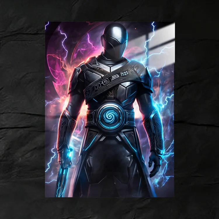 GodofWar Kratos FieryRage AnimetalPoster | Premium Anime Metal Wall Art
