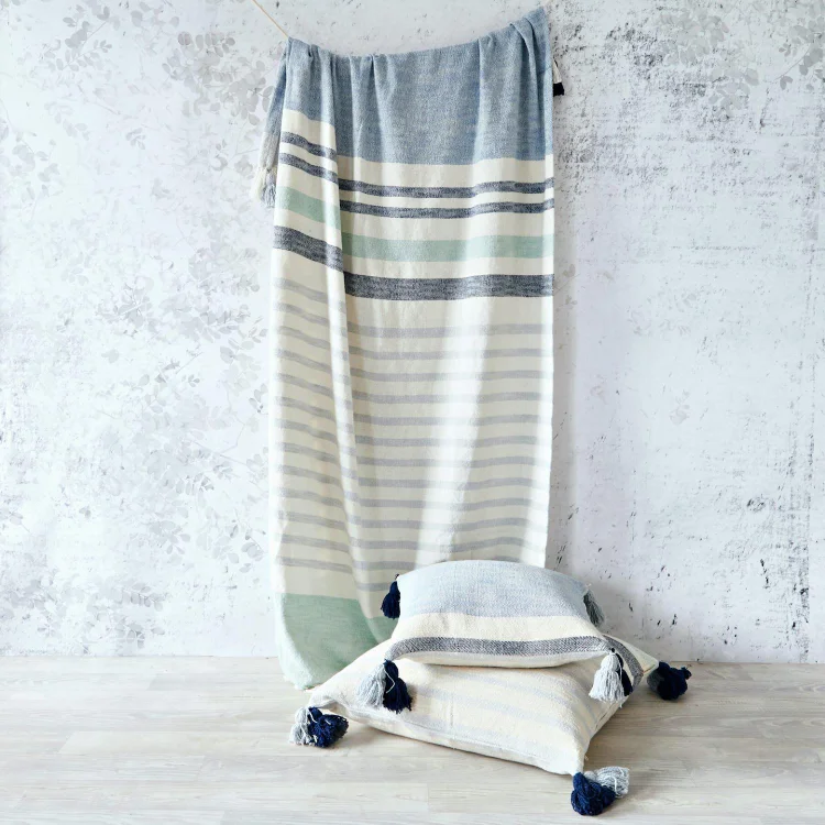 Brighton Hand Woven Striped Throw