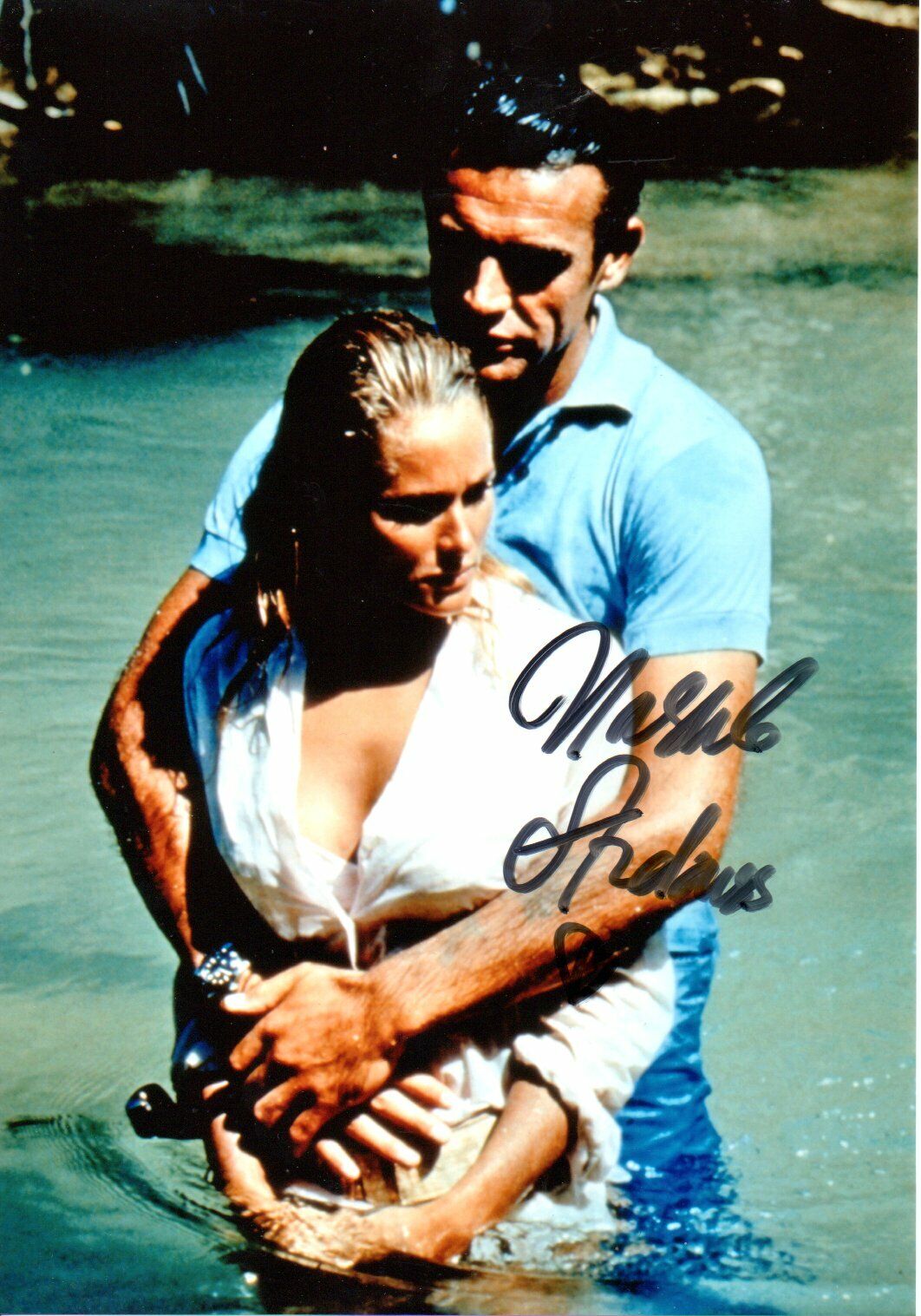 Genuine Hand Signed Ursula Andress Dr No Photo Poster painting 10 x 8 Photo Poster painting  James Bond COA