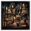 Pile Of Magic Books-11CT/14CT Stamped/Counted Cross Stitch 50*50cm/19.69*19.69in tapestrymarket