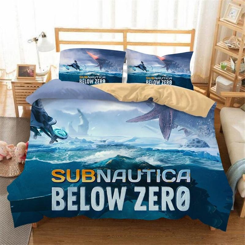 Subnautica Below Zero Bedding Set Bed Quilt Cover Pillow Case Home Use