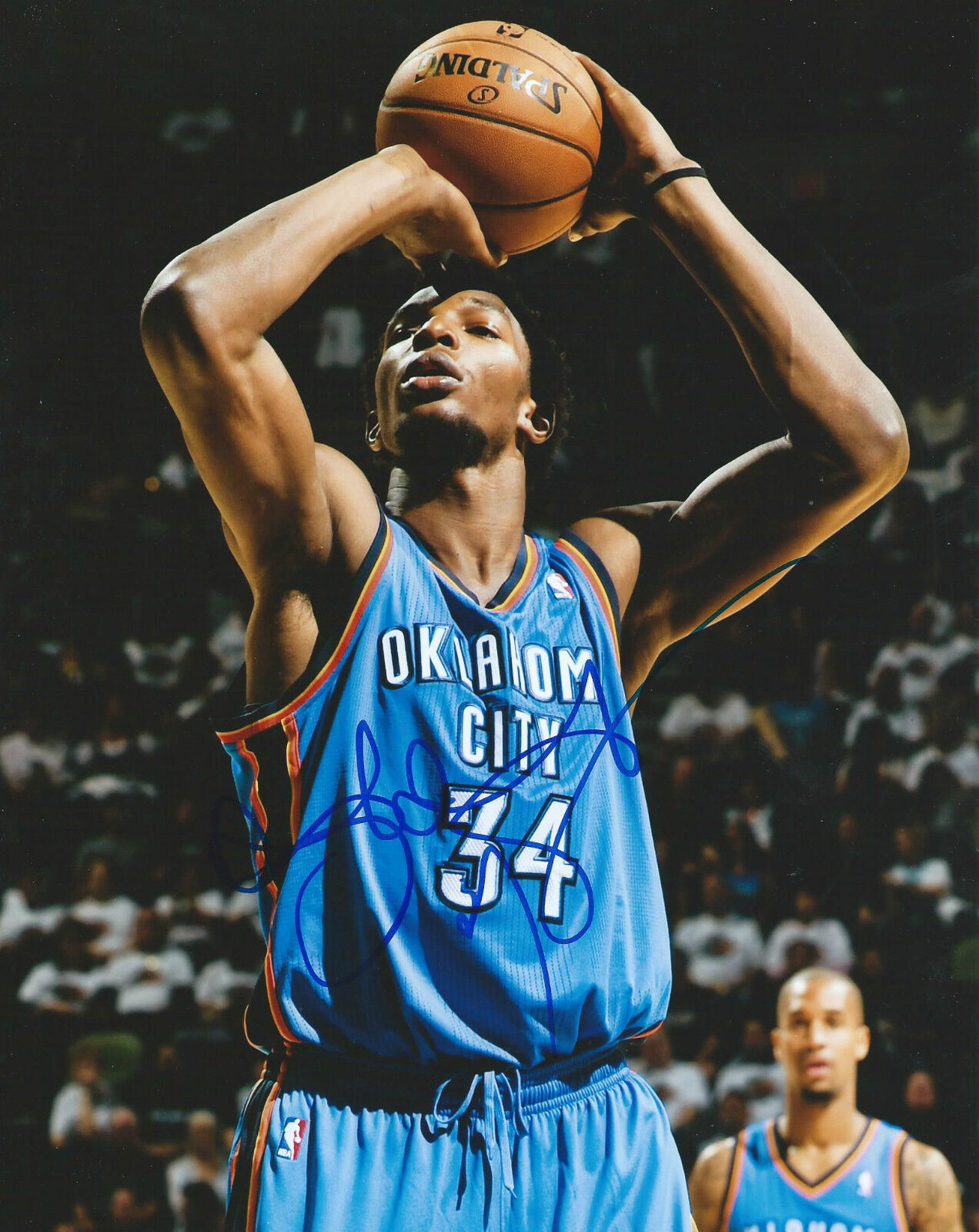 **GFA Oklahoma City Thunder *HASHEEM THABEET* Signed 8x10 Photo Poster painting H5 COA**