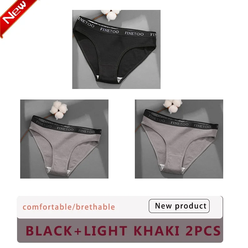 3PCS/Set Cotton Underwear For Woman Sexy Letter Panties Underpants Female M-XL Briefs Intimates Lingerie 6 Solid Color Pantys