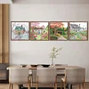 4pcs Cross Stitch - 14CT Stamped - Hut One Two Three Four (16*16cm)、[Everydayedeals]