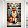 Diamond Painting-DIY Full Round Drill Stained Glass Fox(70*40 CM)