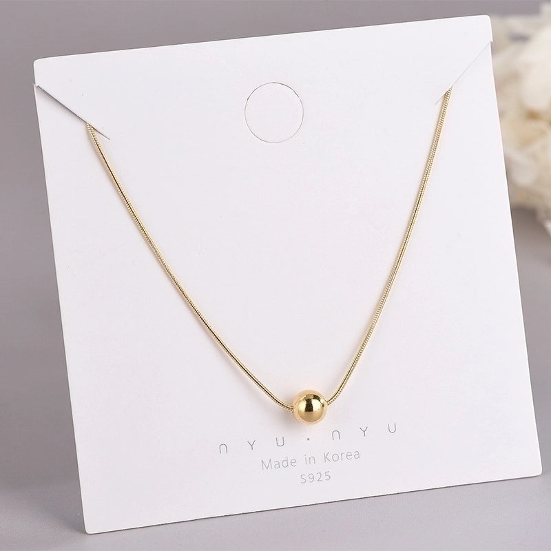 Elegant Round Sterling Silver Plating Necklace