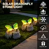 Solar Butterfly Garden Statue Waterproof Imitation Stone Landscape Light for Outdoor Yard Patio Decor for Women Mom Grandma
