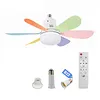 40w/200-2000lm Small Ceiling Fan with Lights with Remote Control Breeze Fan Light Three Color Temperature Options for Living Room Study & Household Use