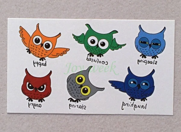 Waterproof Temporary Tattoo Sticker lovely cats cute cat owl tatto sexy flash tatoo fake tattoos for girl women kids