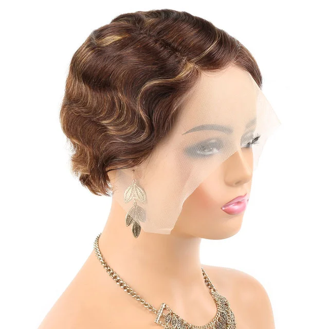 Jewtribute Hair®|Short Curly Bob Brazilian Wave Lace Wig 