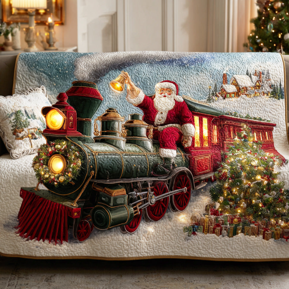 Santa Steam Journey Quilted Sofa Cover NCU0TD1410 everthome