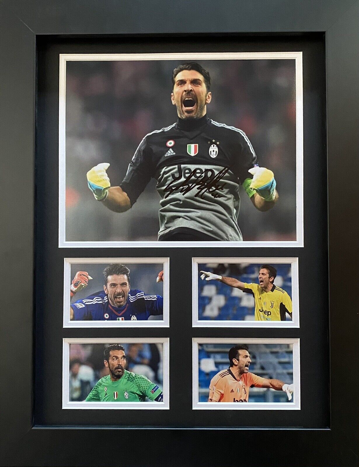 Gianluigi Buffon Hand Signed Juventus Photo Poster painting In 16x12 Frame Display, Exact Proof