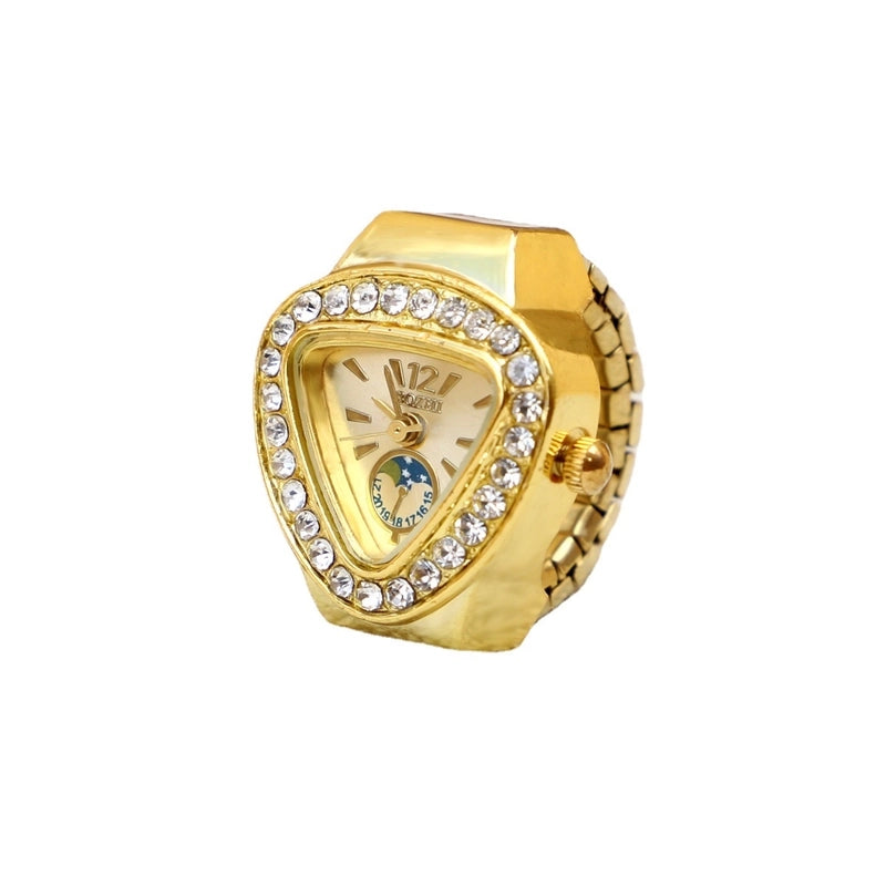 Classic Style Solid Color Quartz Watch Rings Women’s Watches