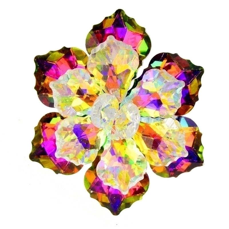 3 Pieces Sweet Pin Flower Alloy Crystal Women’S Brooches