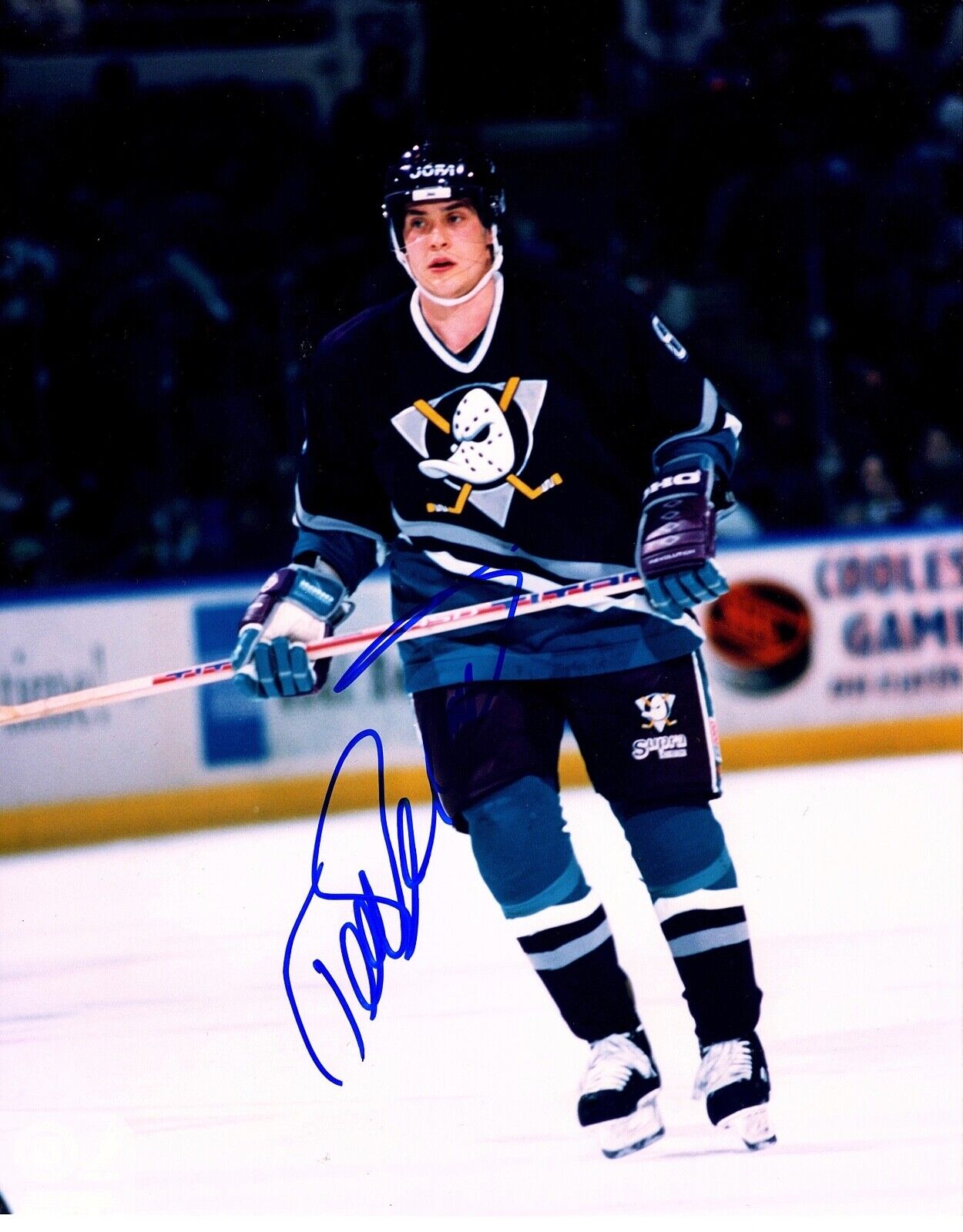 TEEMU SELANNE AUTOGRAPHED Hand SIGNED Anaheim DUCKS 8x10 Photo Poster painting w/COA