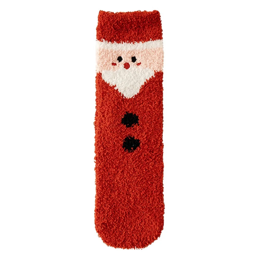 Unisex Christmas Gift Coral Fleece Cute Sleeping Socks-inspireuse