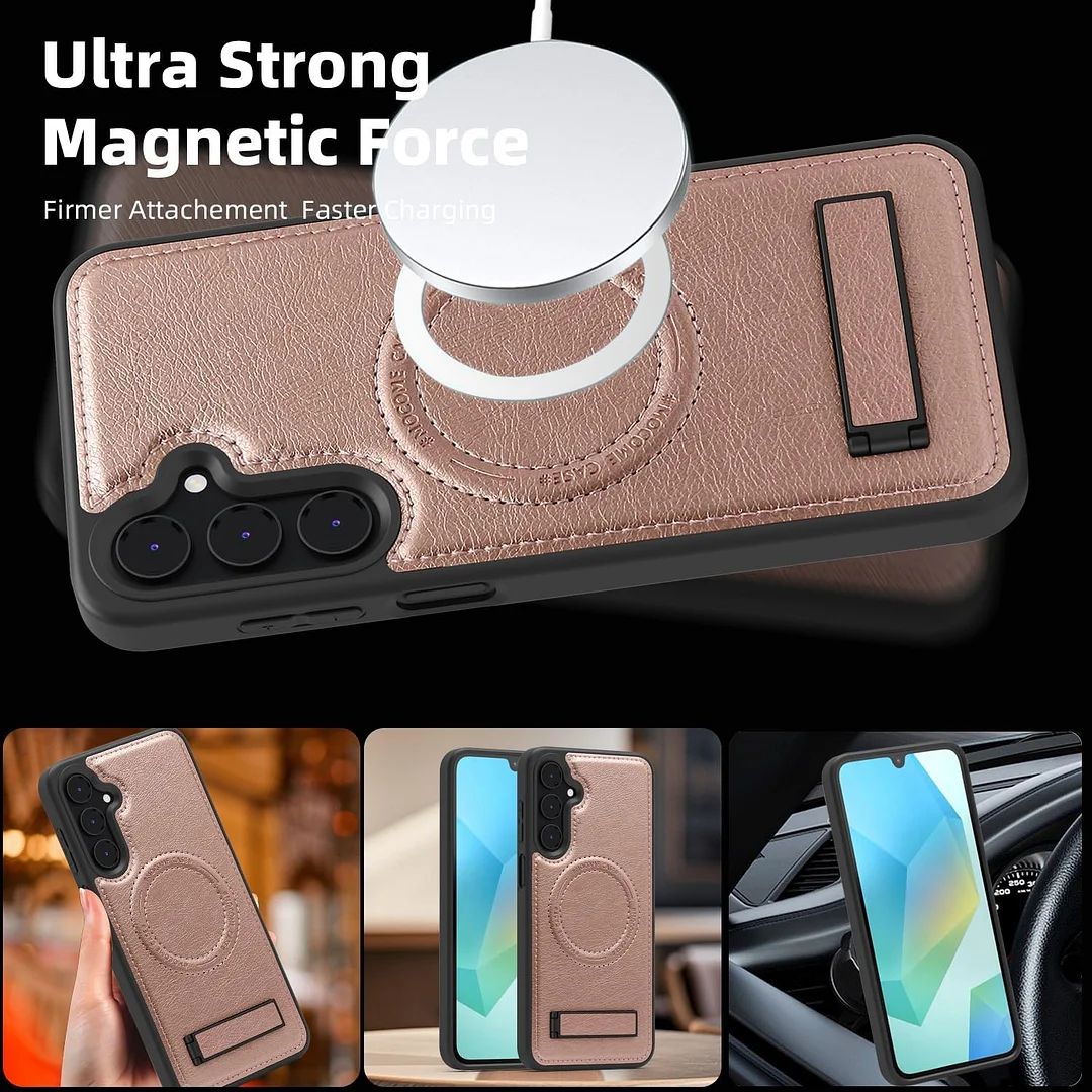 Samsung Galaxy Z Fold 6 Leather Case Magnetic Protective Case Holder Phone Case