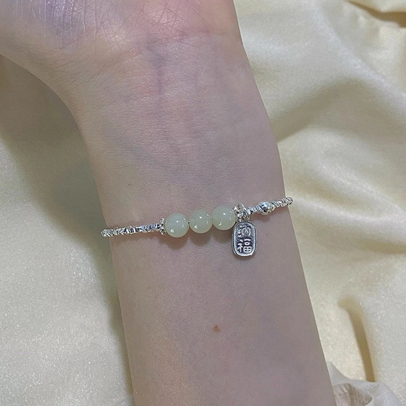 Korean-style Niche Heavy Industry Pearl Silver Beaded Bracelet Women’s Light Luxury Niche Exquisite Bracelet Trendy Bracelet For Girlfriends
