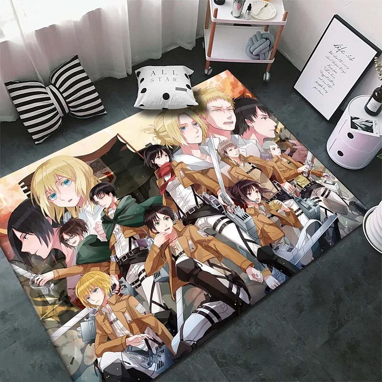 15 Sizes Anime Attack-on-Titan Non-slip Area Rug Large Mat Rug for Living Room Home Decor Carpet Soft Bedroom Floor Mat Bath Mat