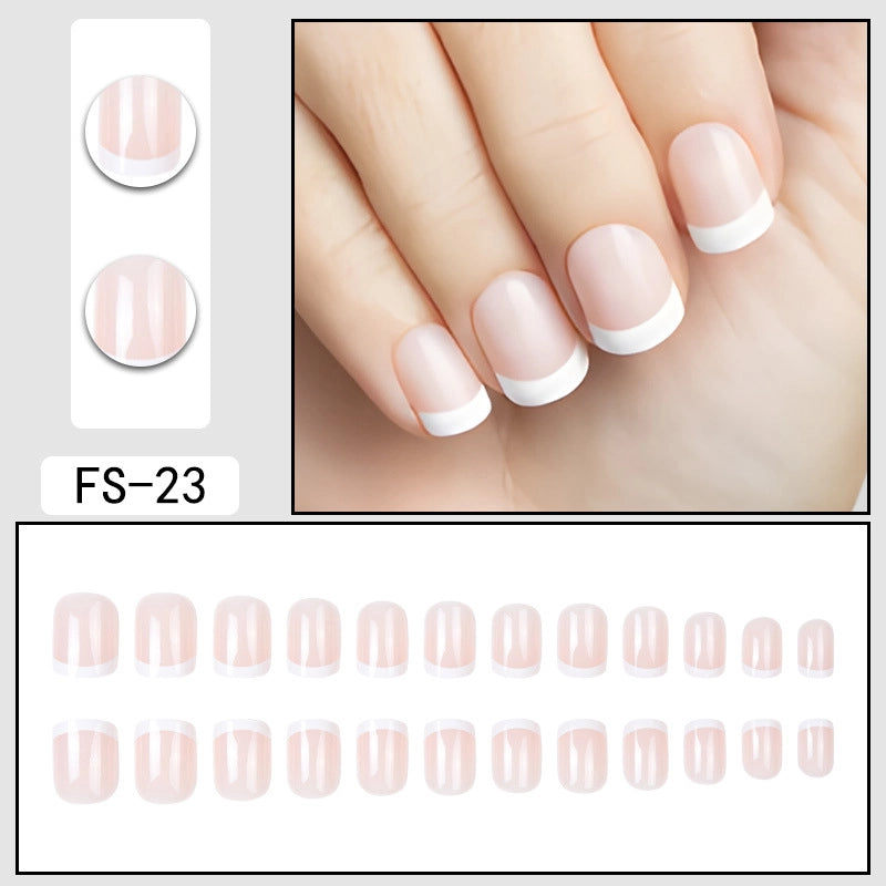 Minimalist Color Block ABS Press-on Nails 1 Set
