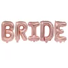 40" Rose Gold BRIDE Letters Aluminum Film Golden Silver White Balloons Wedding Bridal Shower Party Decorations