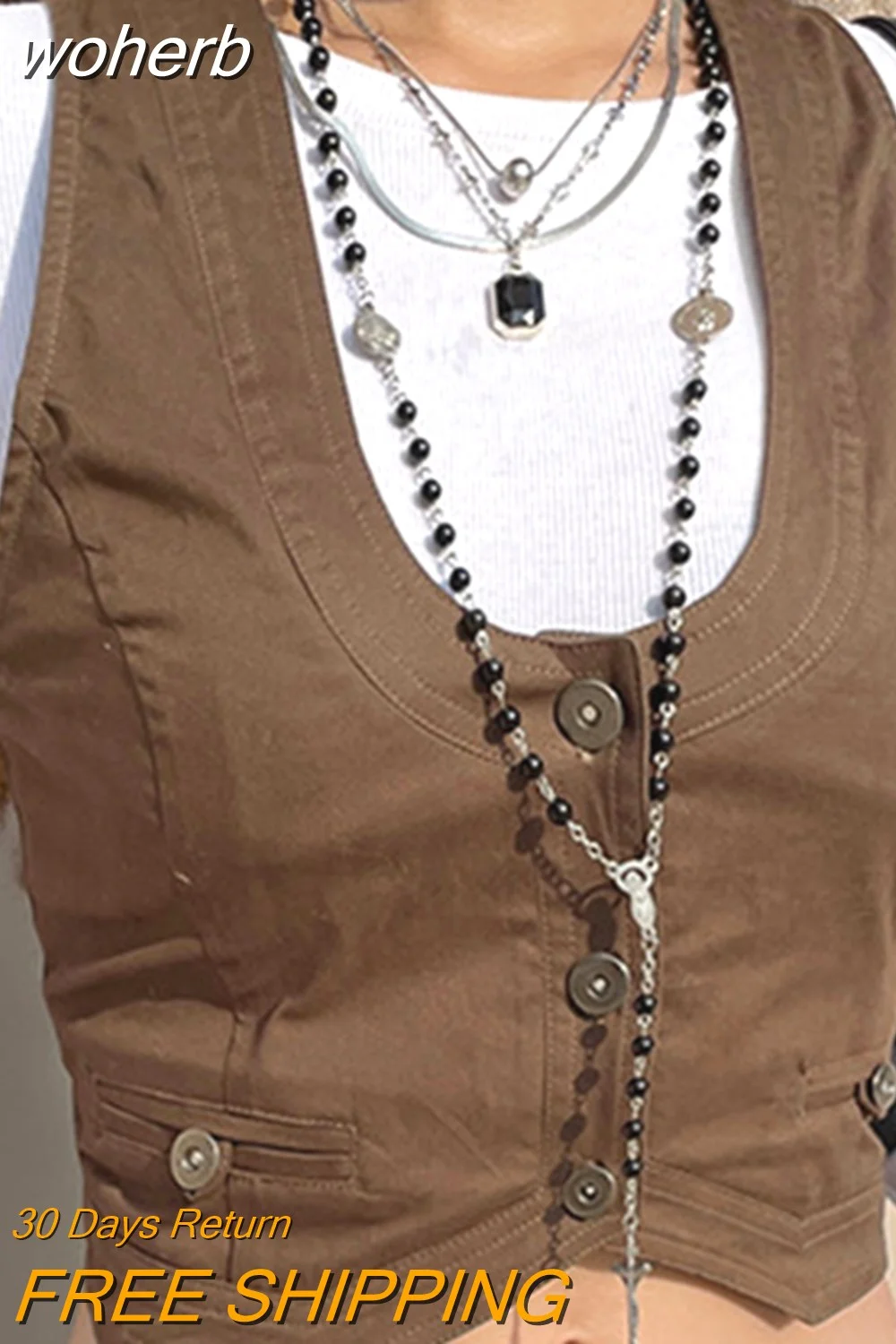 woherb Women&#39;s Dressy Waistcoat Racerback Vest Tuxedo Suit Waistcoat Vintage Steampunk Jacquard Jacket Punk Style Corsetier-Outfit Ideas