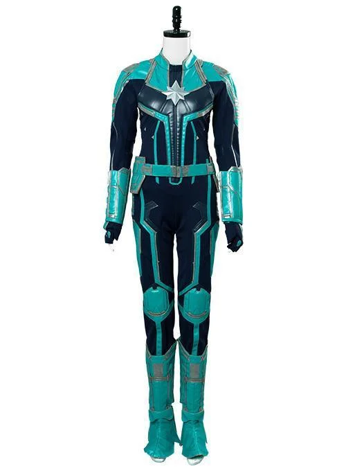Captain Marvel Carol Danvers Ms Miss Marvel Outfit Suit Cosplay Costume