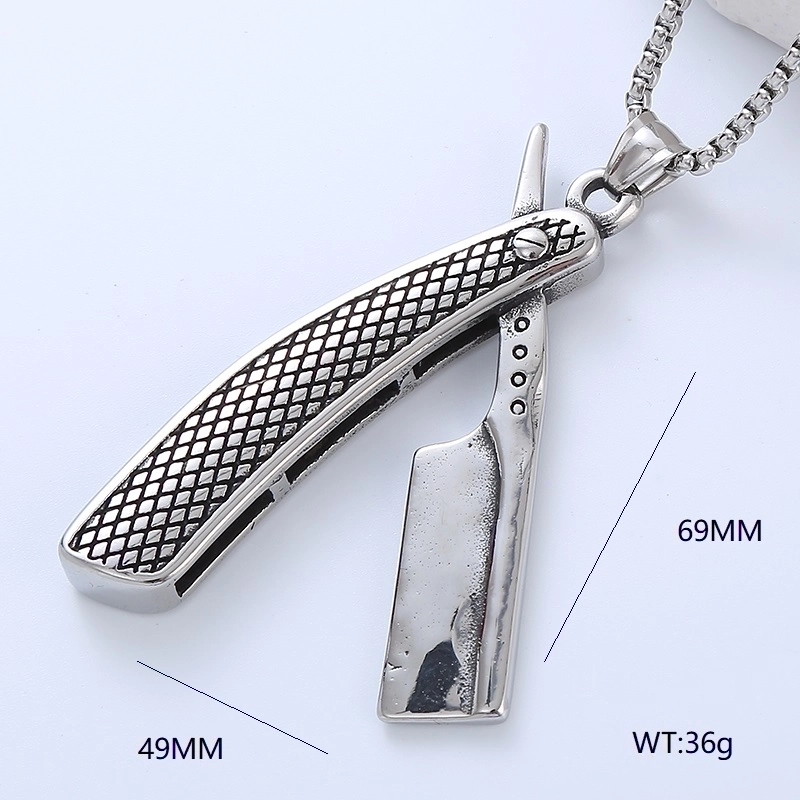 Retro Punk Pistol Heart Shape 304 Stainless Steel No Inlaid Men’S Pendant Necklace