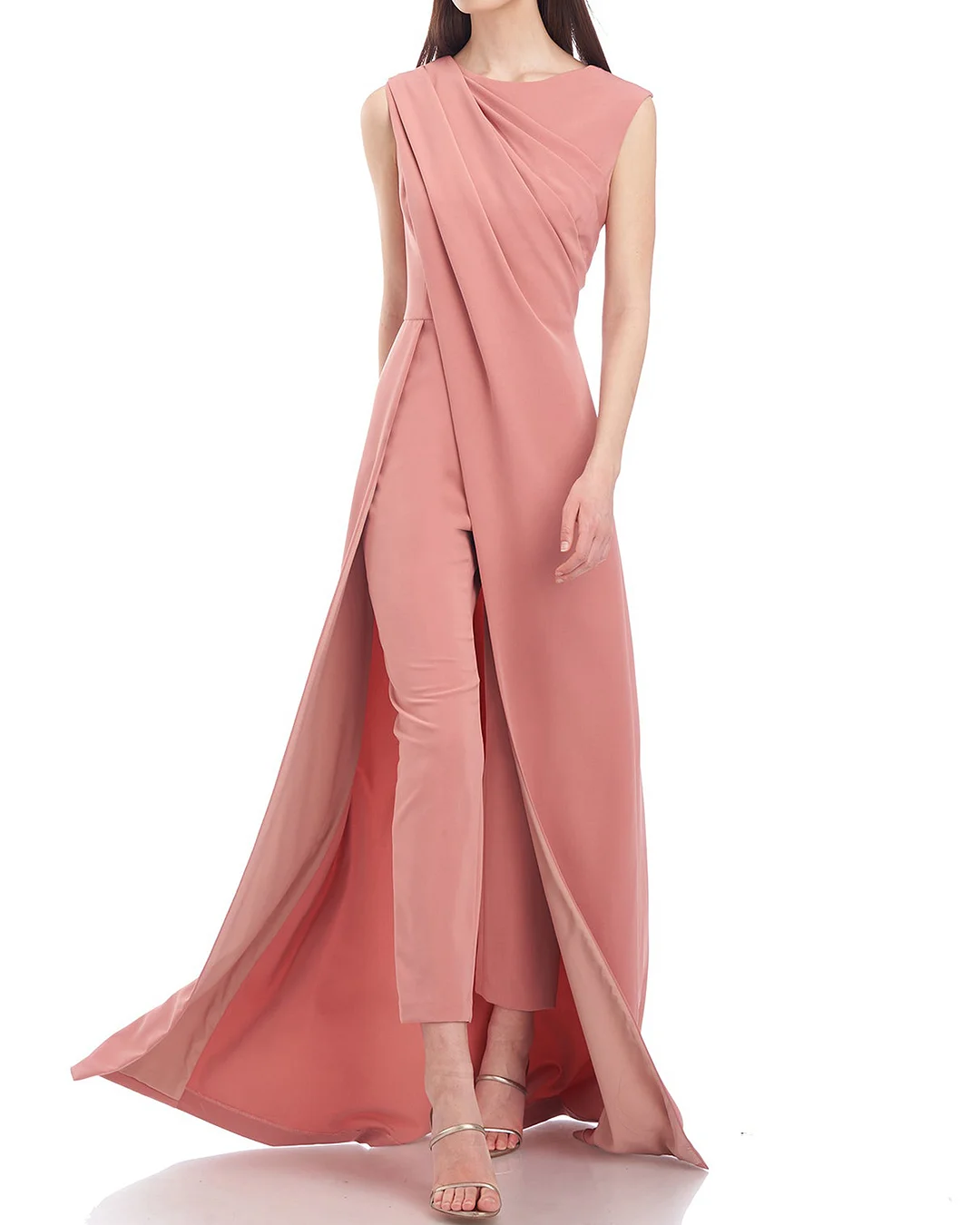 Jumpsuit Gown Women's Solid Color