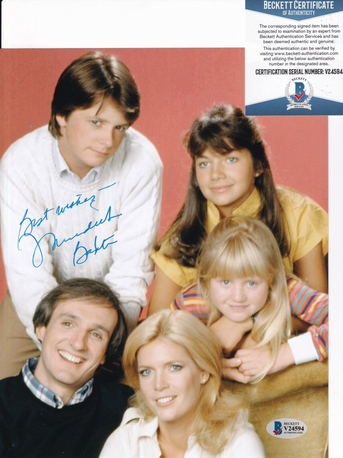 MEREDITH BAXTER signed (FAMILY TIES) Elyse Keaton 8X10 Photo Poster painting BECKETT BAS V24594