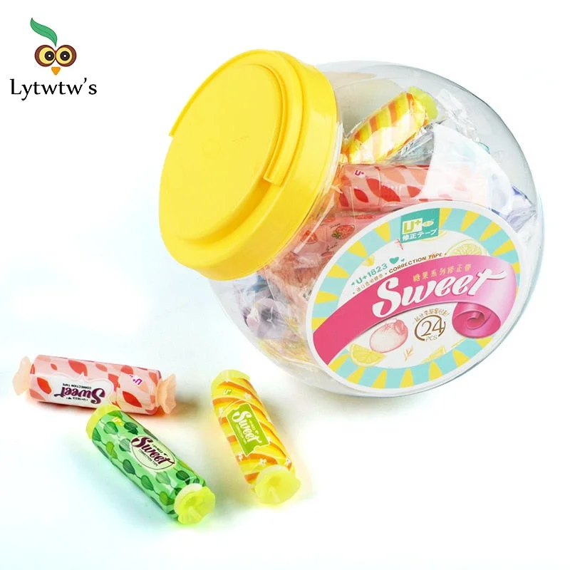 1 Pcs Lytwtw's Lovely Kawaii Cute Candy Correction Tape Stationery Office School Supply Gift Nice Things Corrector Novel