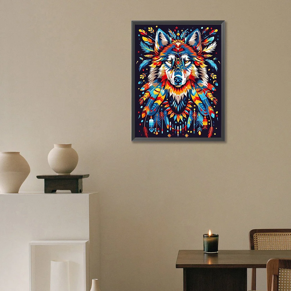 Diamond Painting - Full Round Drill - Wolf(Canvas|30*40cm)
