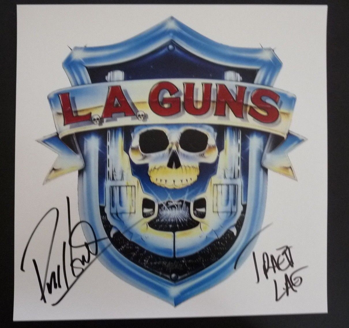 Phil & Tracii L.A. Guns Signed Autographed 12X12 Debut LP Photo Poster painting 2 PSA Guaranteed